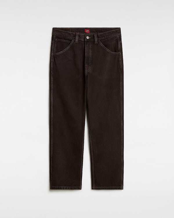 Men Vans Skate Check-5 Loose Pants Brown Malaysia | VN6924701