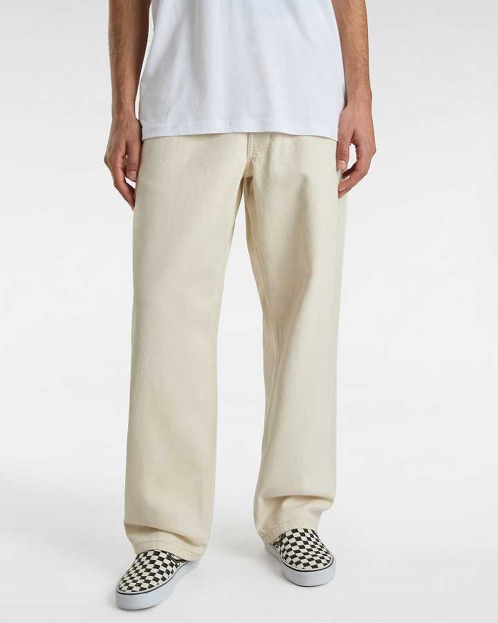 Men Vans Skate Check Pants Beige Malaysia | VN8039145