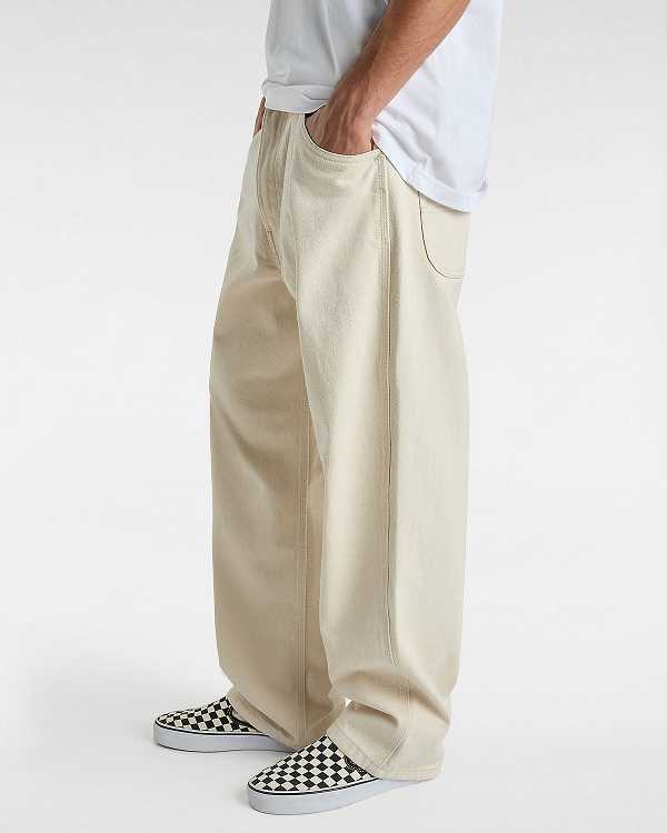 Men Vans Skate Check Pants Beige Malaysia | VN8039145