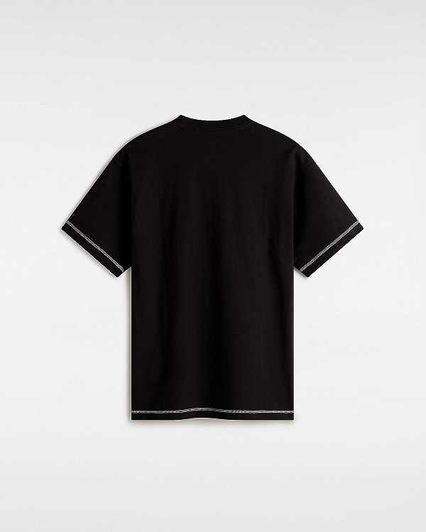 Men Vans Skate Clay T Shirts Black Malaysia | VN4856013