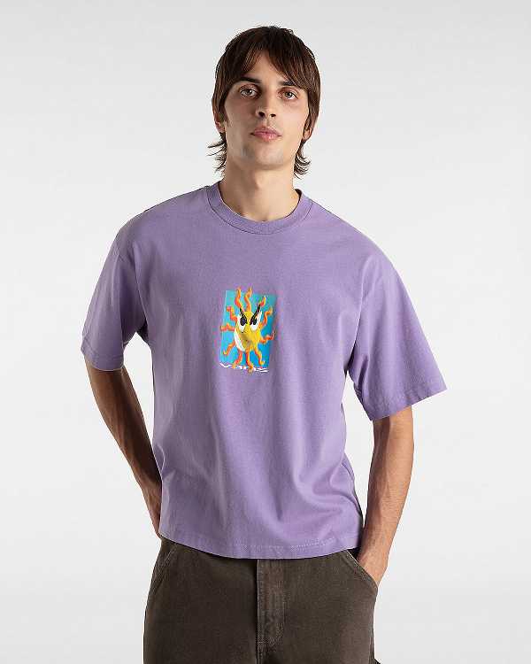 Men Vans Skate Clay T Shirts Purple Malaysia | VN4251673
