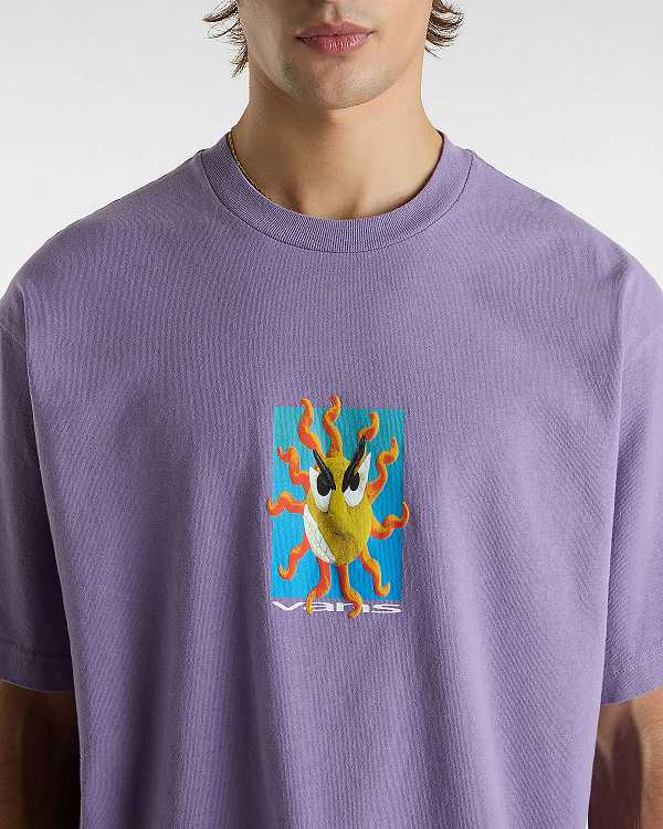 Men Vans Skate Clay T Shirts Purple Malaysia | VN4251673