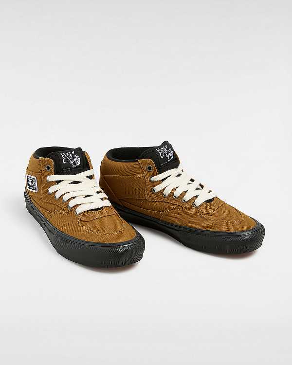 Men Vans Skate Half Cab Duck Canvas Shoes Brown Malaysia | VN9061872