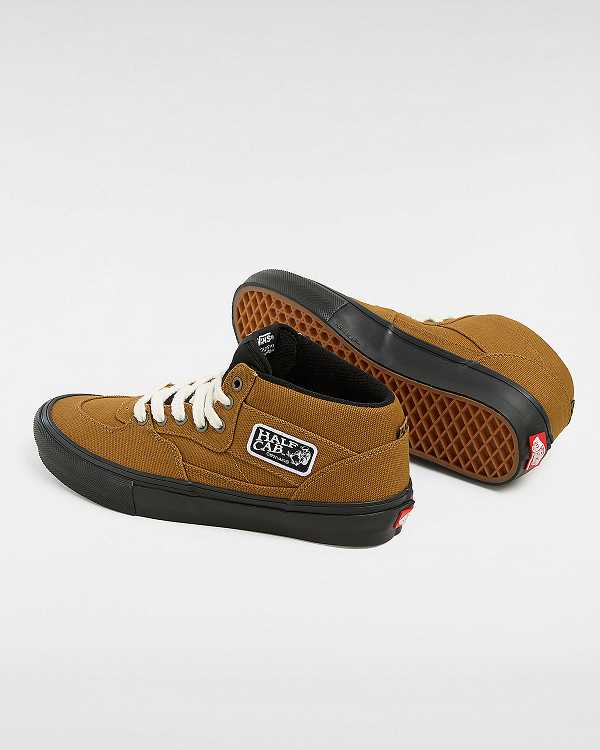 Men Vans Skate Half Cab Duck Canvas Shoes Brown Malaysia | VN9061872