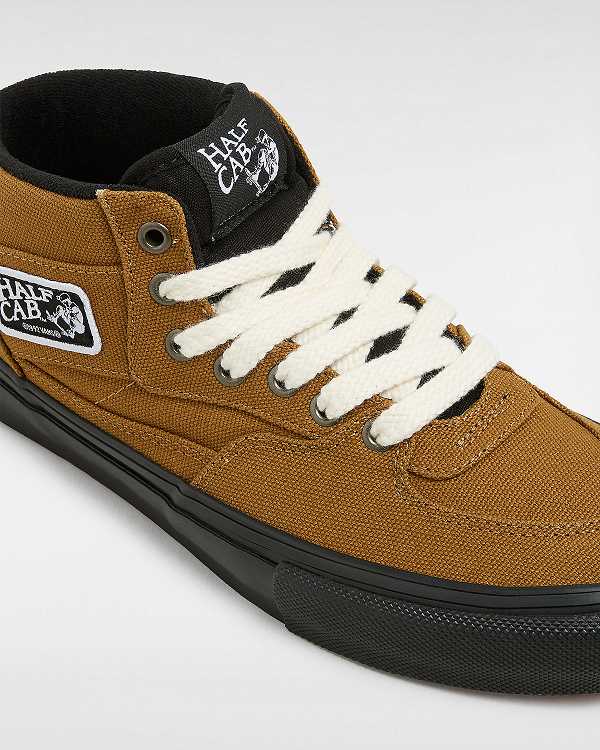 Men Vans Skate Half Cab Duck Canvas Shoes Brown Malaysia | VN9061872