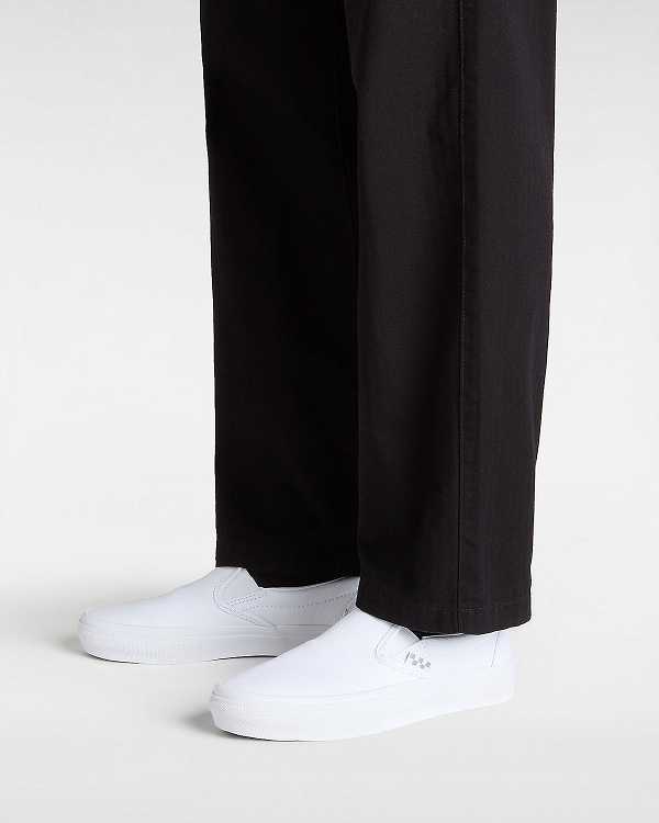 Men Vans Skate Slip On Shoes White Malaysia | VN0217863