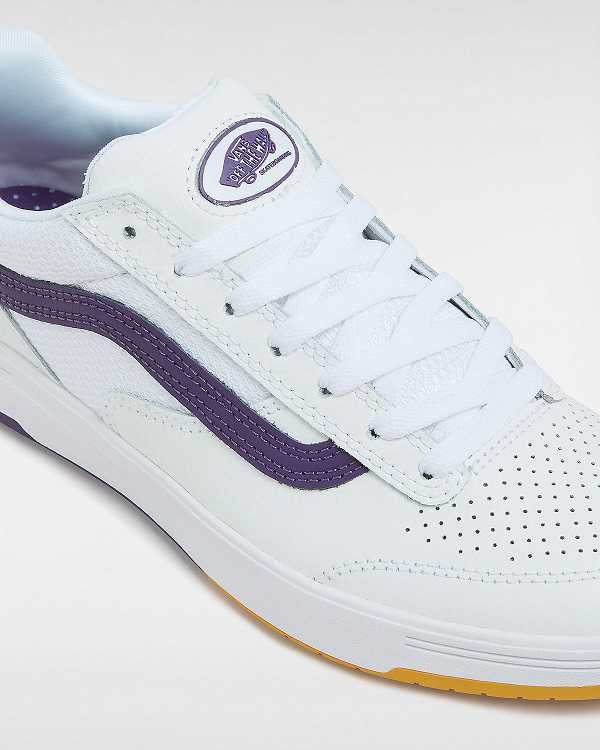 Men Vans Skate Zahba Athletic Shoes White Malaysia | VN9246017