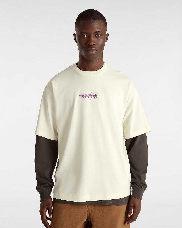 Men Vans Skate difficult to love T Shirts White Malaysia | VN1269357