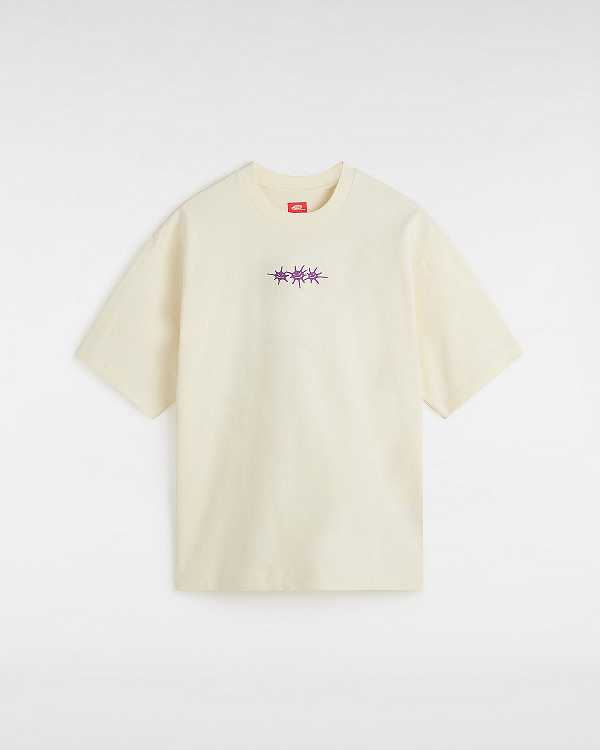 Men Vans Skate difficult to love T Shirts White Malaysia | VN1269357