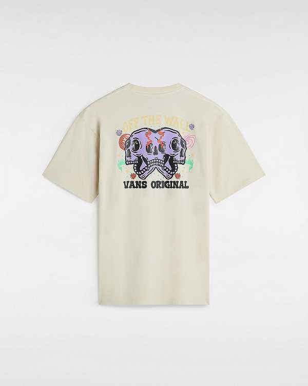 Men Vans Skull Void Classic T Shirts Beige Malaysia | VN9541782