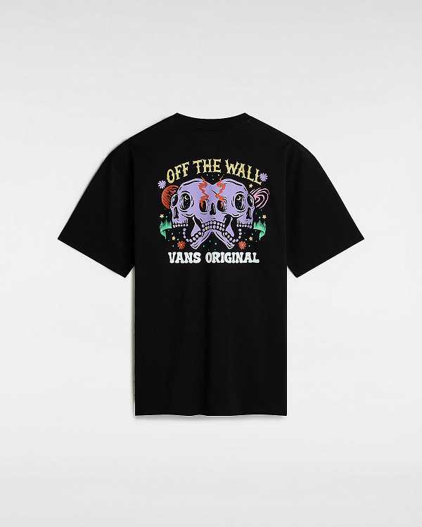 Men Vans Skull Void Classic T Shirts Black Malaysia | VN0243865