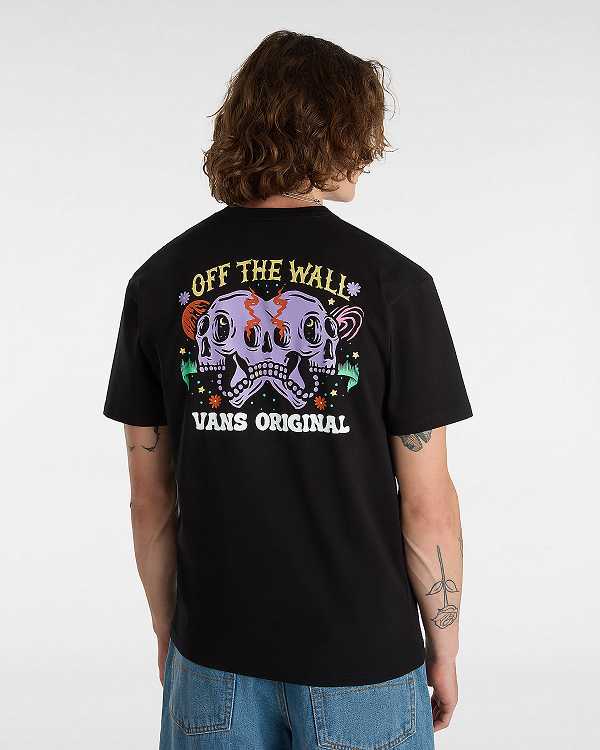 Men Vans Skull Void Classic T Shirts Black Malaysia | VN0243865