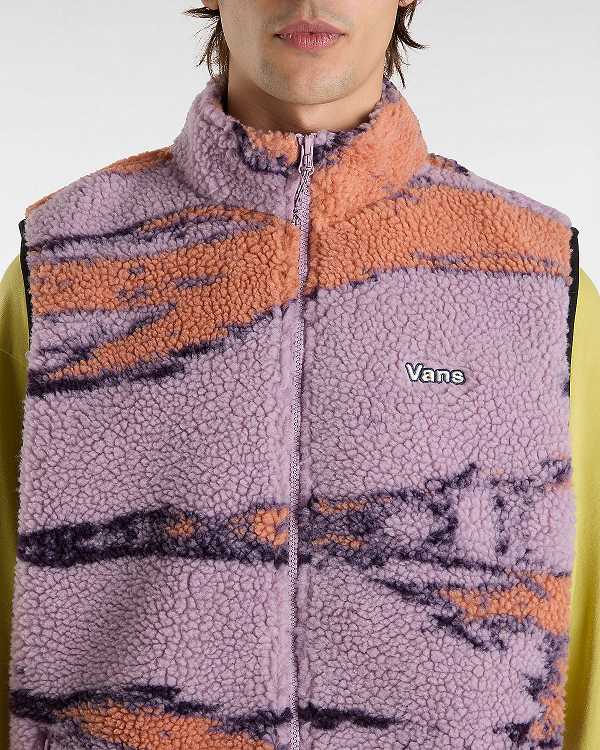 Men Vans Slip Stream Sherpa Vest Purple Malaysia | VN4396201