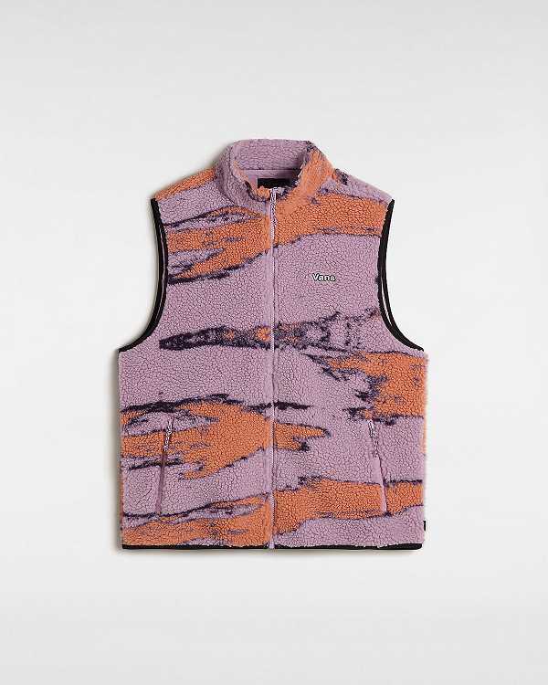 Men Vans Slip Stream Sherpa Vest Purple Malaysia | VN4396201