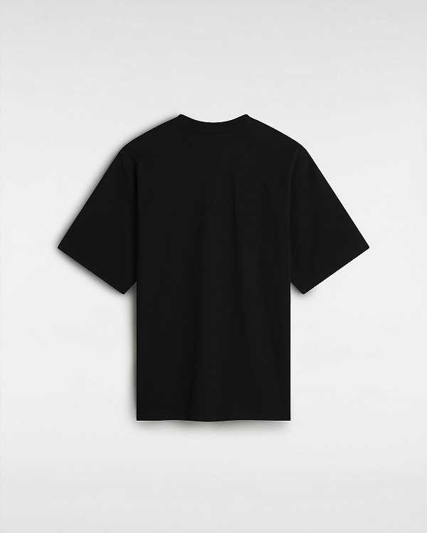 Men Vans Soles Loose T Shirts Black Malaysia | VN2196473