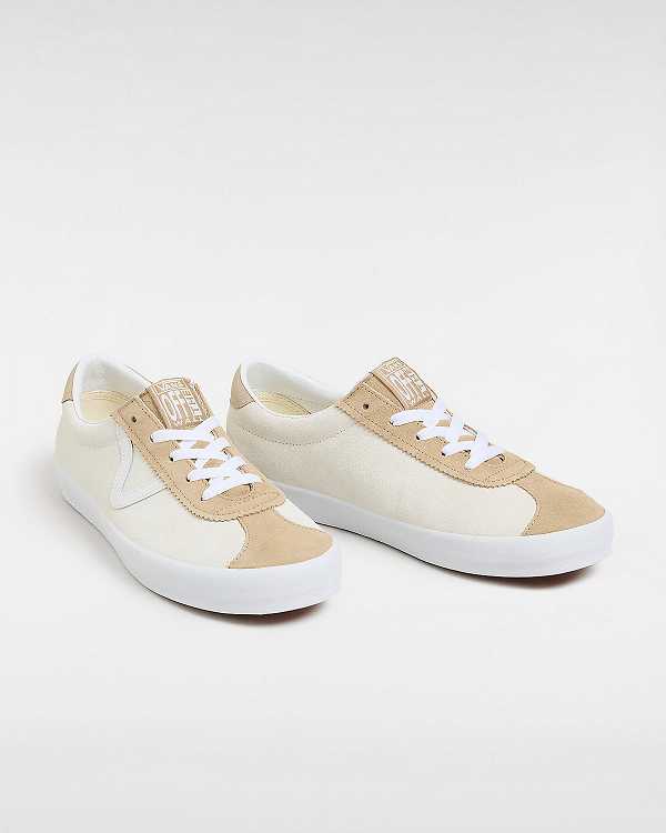 Men Vans Sport Low Suede Sneakers Beige Malaysia | VN9082713