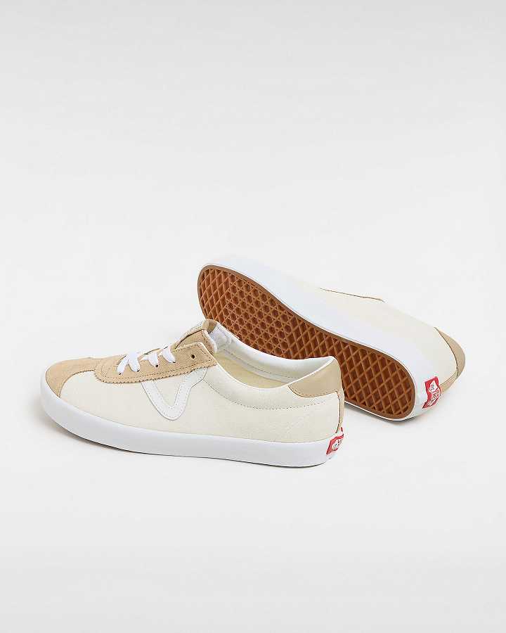 Men Vans Sport Low Suede Sneakers Beige Malaysia | VN9082713