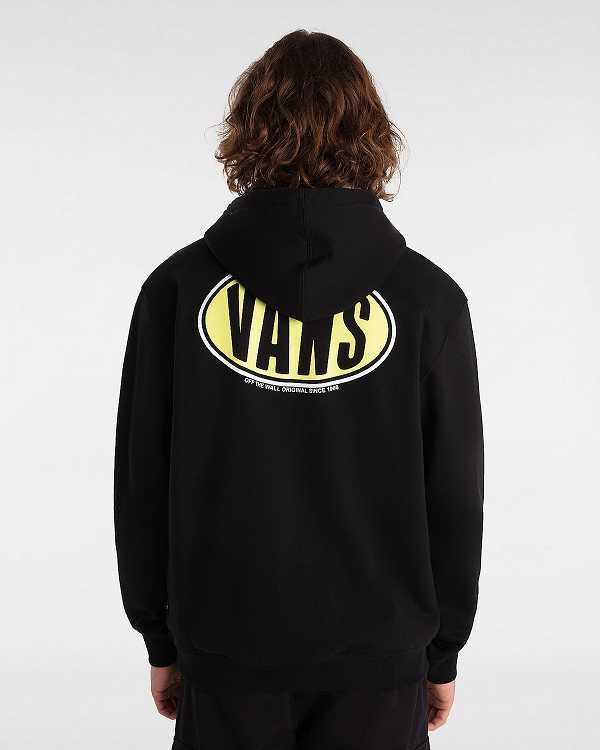 Men Vans Spray On Loose Hoodie Black Malaysia | VN9718603