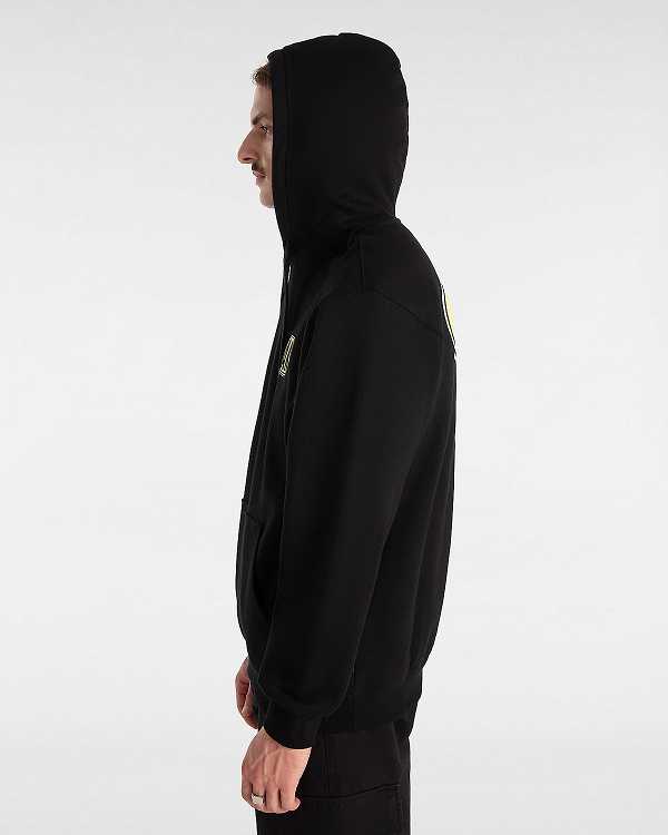 Men Vans Spray On Loose Hoodie Black Malaysia | VN9718603