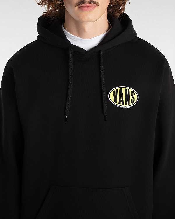 Men Vans Spray On Loose Hoodie Black Malaysia | VN9718603