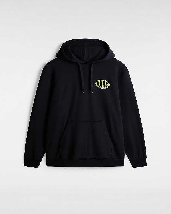 Men Vans Spray On Loose Hoodie Black Malaysia | VN9718603