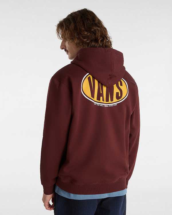 Men Vans Spray On Loose Hoodie Brown Malaysia | VN1683904