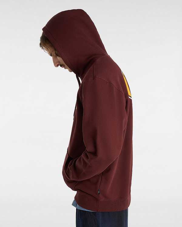 Men Vans Spray On Loose Hoodie Brown Malaysia | VN1683904