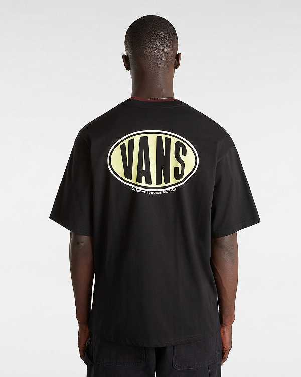 Men Vans Spray On T Shirts Black Malaysia | VN7351642
