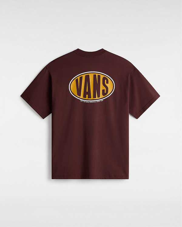 Men Vans Spray On T Shirts Brown Malaysia | VN1340896