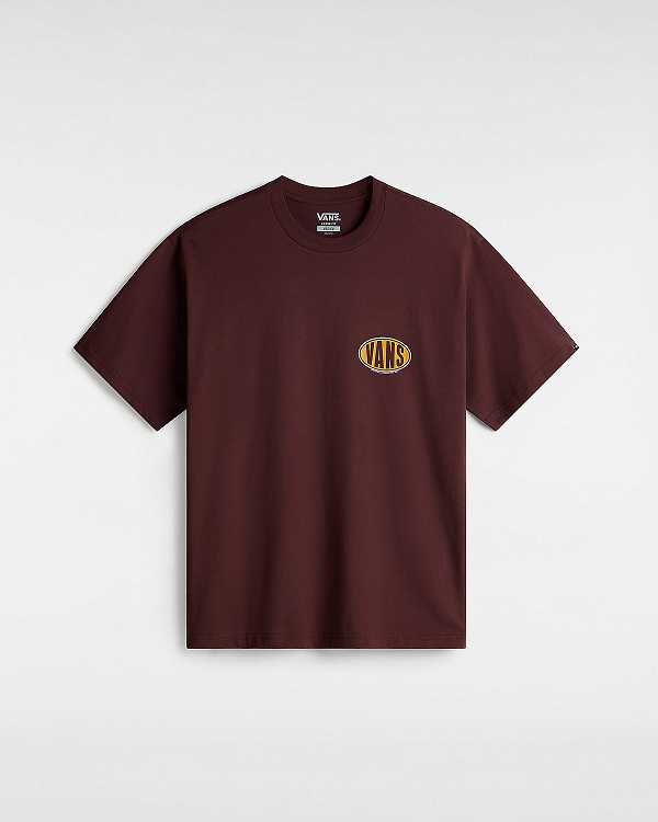 Men Vans Spray On T Shirts Brown Malaysia | VN1340896