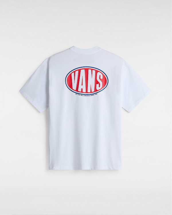Men Vans Spray On T Shirts White Malaysia | VN1298304