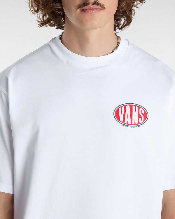 Men Vans Spray On T Shirts White Malaysia | VN1298304