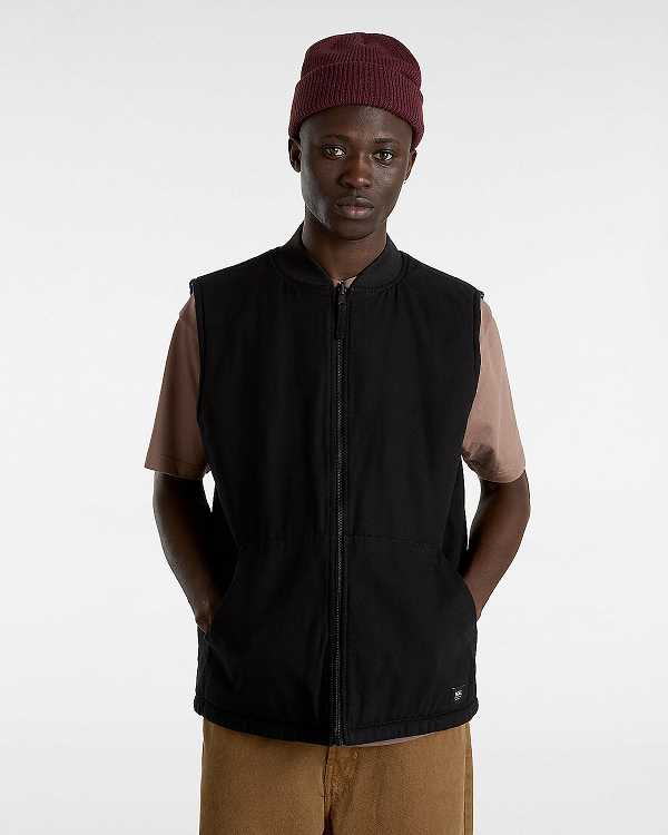 Men Vans Talbot Reversible Vest Black Malaysia | VN3824961