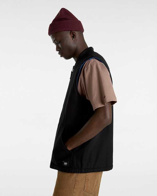 Men Vans Talbot Reversible Vest Black Malaysia | VN3824961