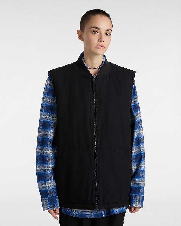 Men Vans Talbot Reversible Vest Black Malaysia | VN3824961