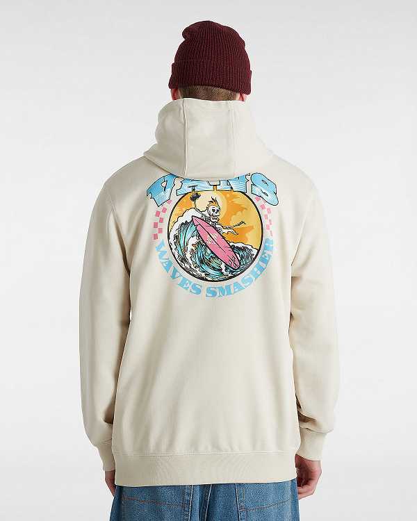 Men Vans True Waves Hoodie Beige Malaysia | VN6154982