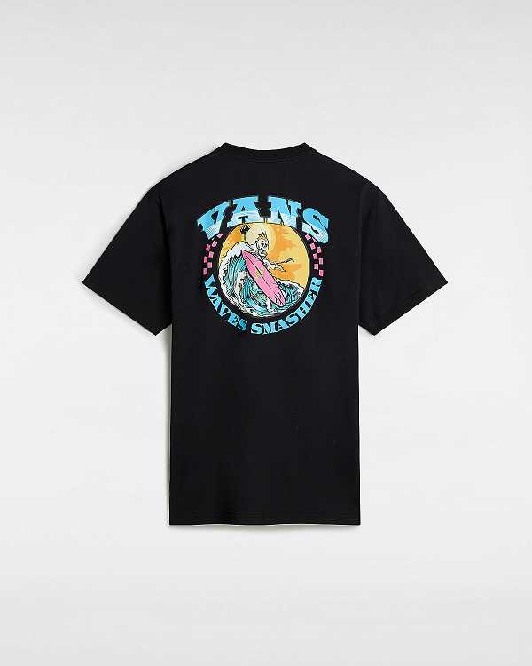 Men Vans True Waves T Shirts Black Malaysia | VN0356412