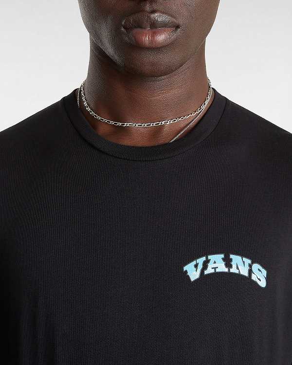 Men Vans True Waves T Shirts Black Malaysia | VN0356412
