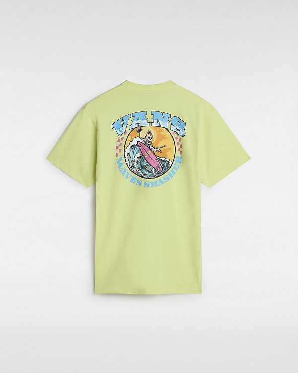 Men Vans True Waves T Shirts Yellow Malaysia | VN5496087
