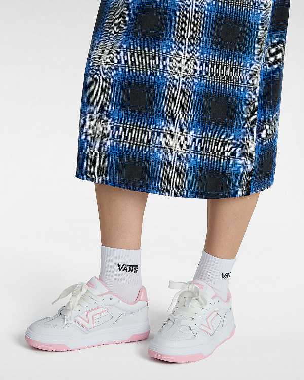 Men Vans Upland Sneakers White / Pink Malaysia | VN5639410