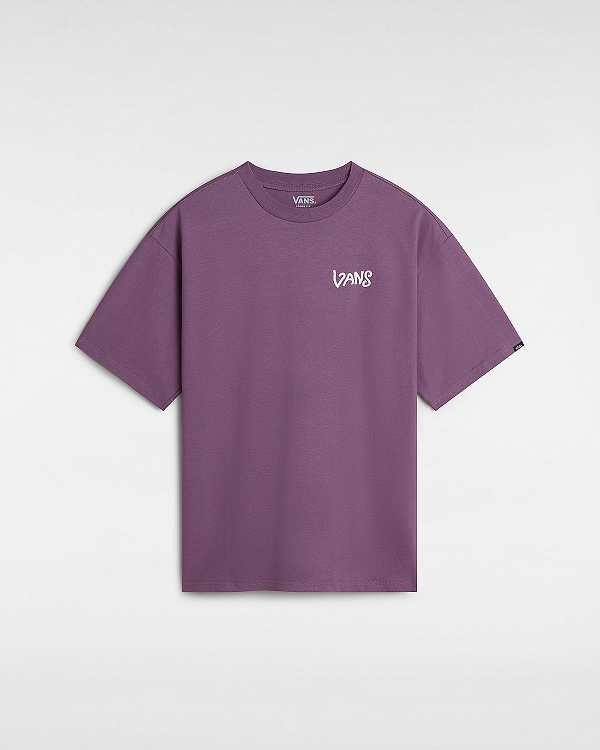 Men Vans V Hand Loose T Shirts Purple Malaysia | VN0835246