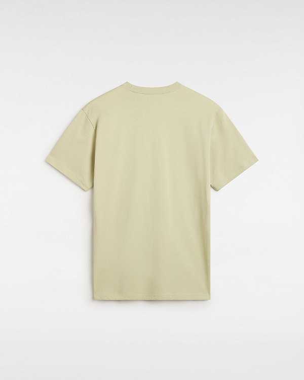 Men Vans Varsity T Shirts Beige Malaysia | VN3275164