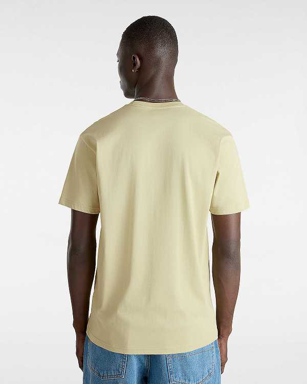 Men Vans Varsity T Shirts Beige Malaysia | VN3275164
