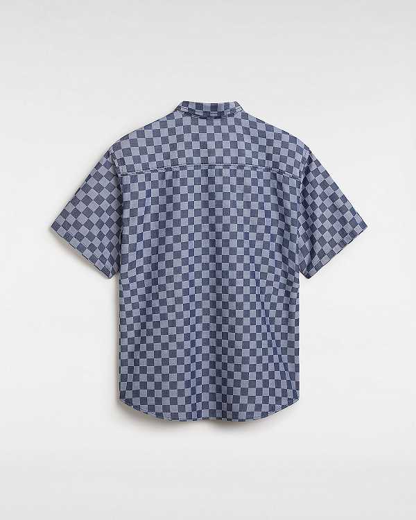Men Vans Wade Checkerboard Shirts Blue Malaysia | VN1826947