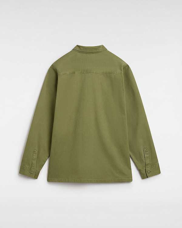 Men Vans Westfield Shacket Shirts Green Malaysia | VN8312560