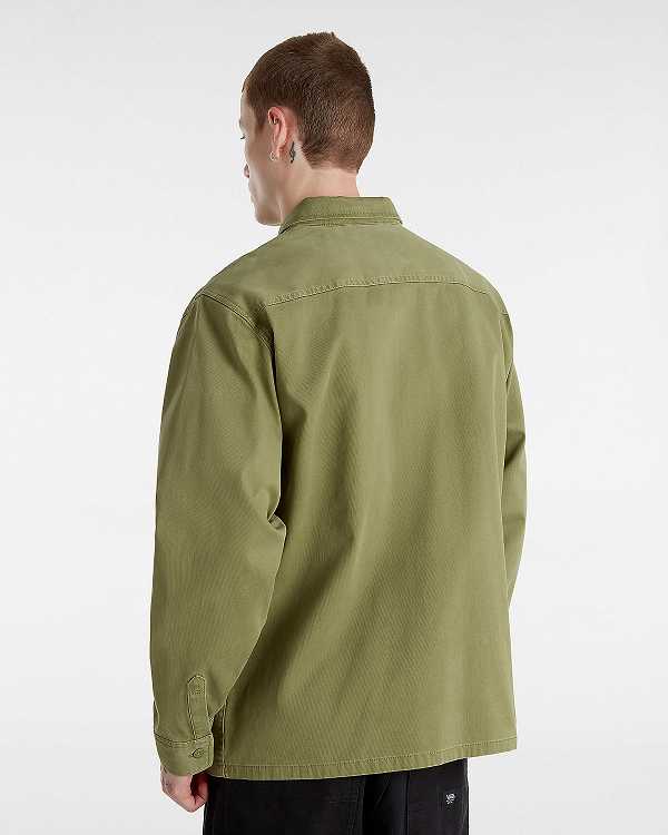 Men Vans Westfield Shacket Shirts Green Malaysia | VN8312560