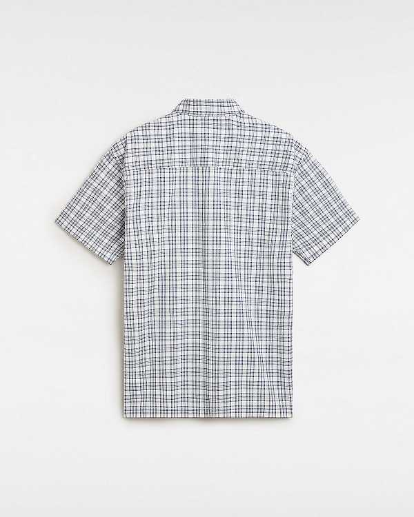 Men Vans Wilshire Mini Plaid Shirts White Malaysia | VN1087634