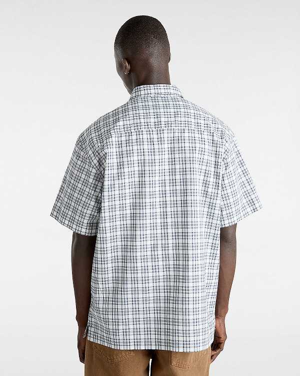 Men Vans Wilshire Mini Plaid Shirts White Malaysia | VN1087634