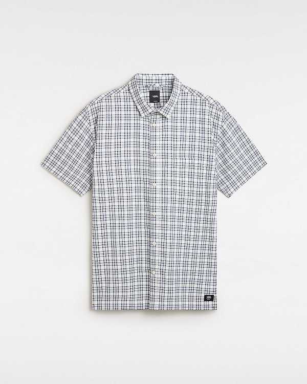 Men Vans Wilshire Mini Plaid Shirts White Malaysia | VN1087634