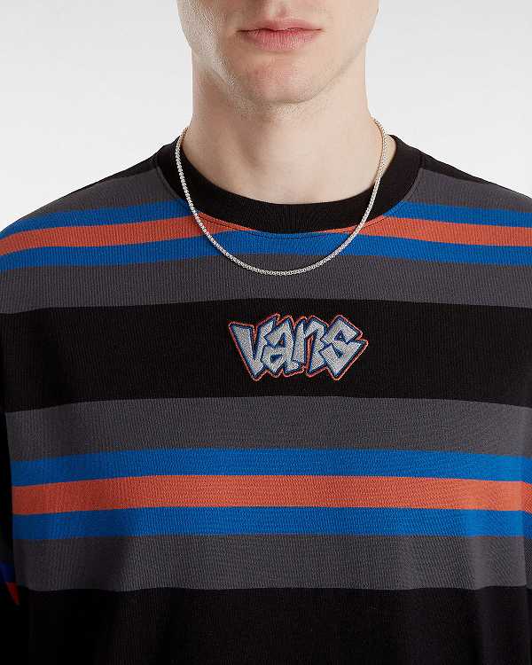 Men Vans Wilton Long Sleeve Knit Shirts Black Malaysia | VN2634708
